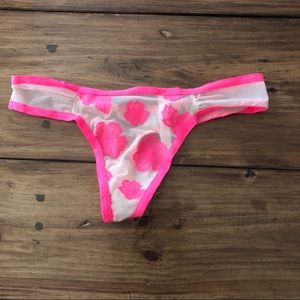 PINK Floral Thong